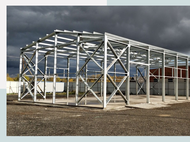 Двускатные ангары в Альметьевск от 623 руб. за квадрат