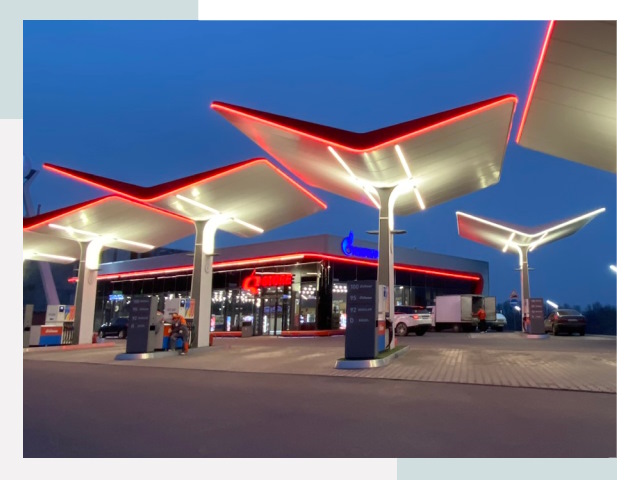 Навесы для АЗС в Альметьевске