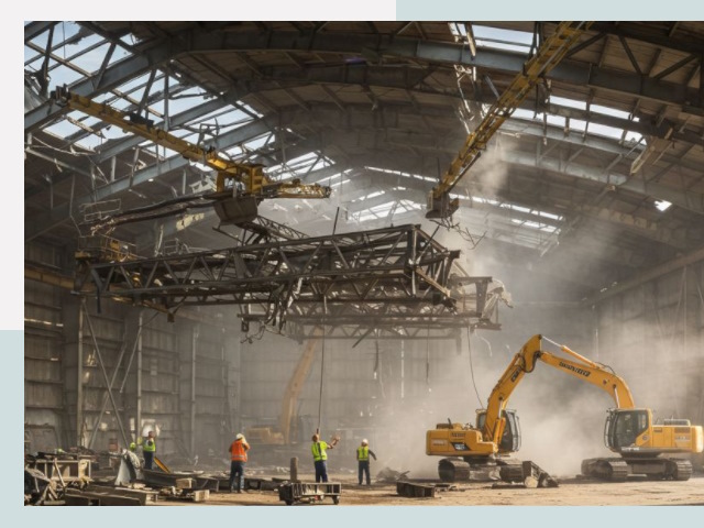 Демонтаж ангаров в Альметьевске от 623 руб. за м²