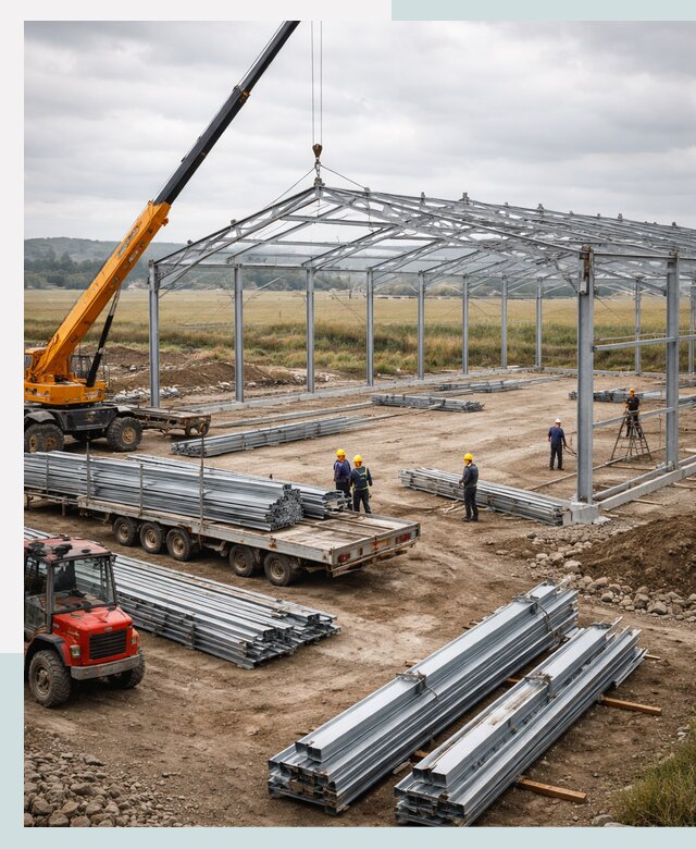 Строительство ангаров для сельхозтехники в Альметьевске под ключ