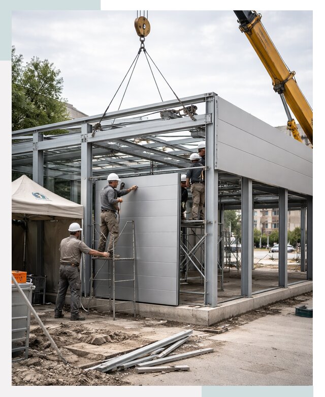 СтальСтрой-Льм: торговый павильон под ключ в Альметьевске от 36330 р.